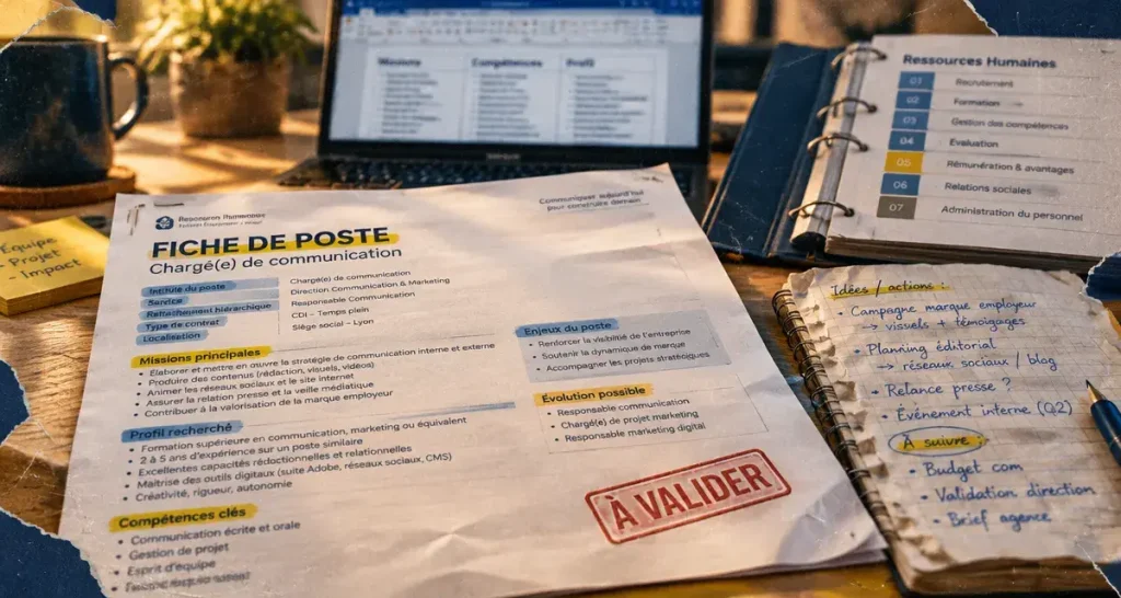 Fiches de poste exemple : modèle de fiche de poste
