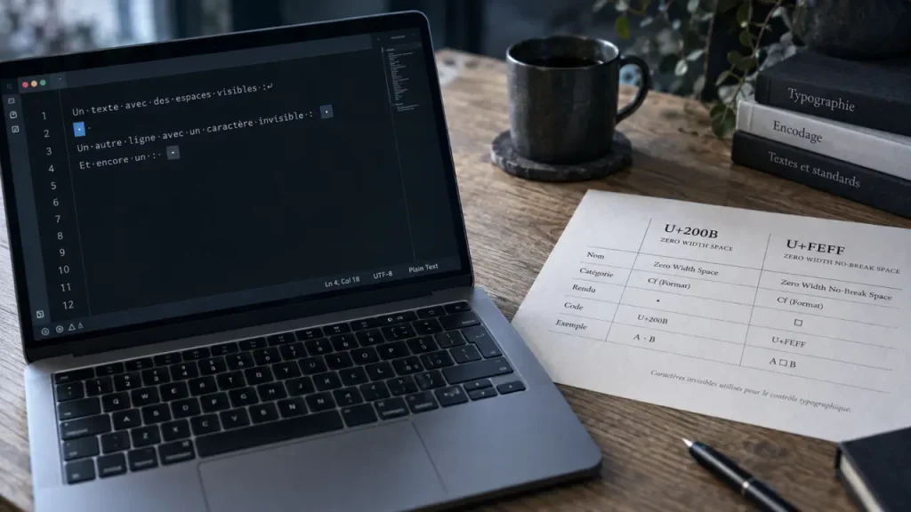 Retirer filigrane ChatGPT : nettoyage Unicode U+200B U+FEFF